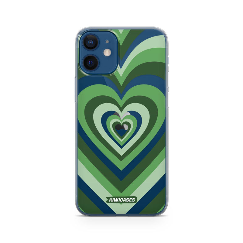 Green Hearts - iPhone 12 Mini