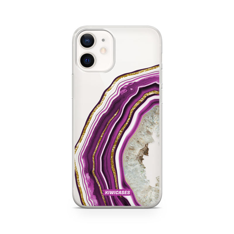 Purple Agate Crystal - iPhone 12 Mini