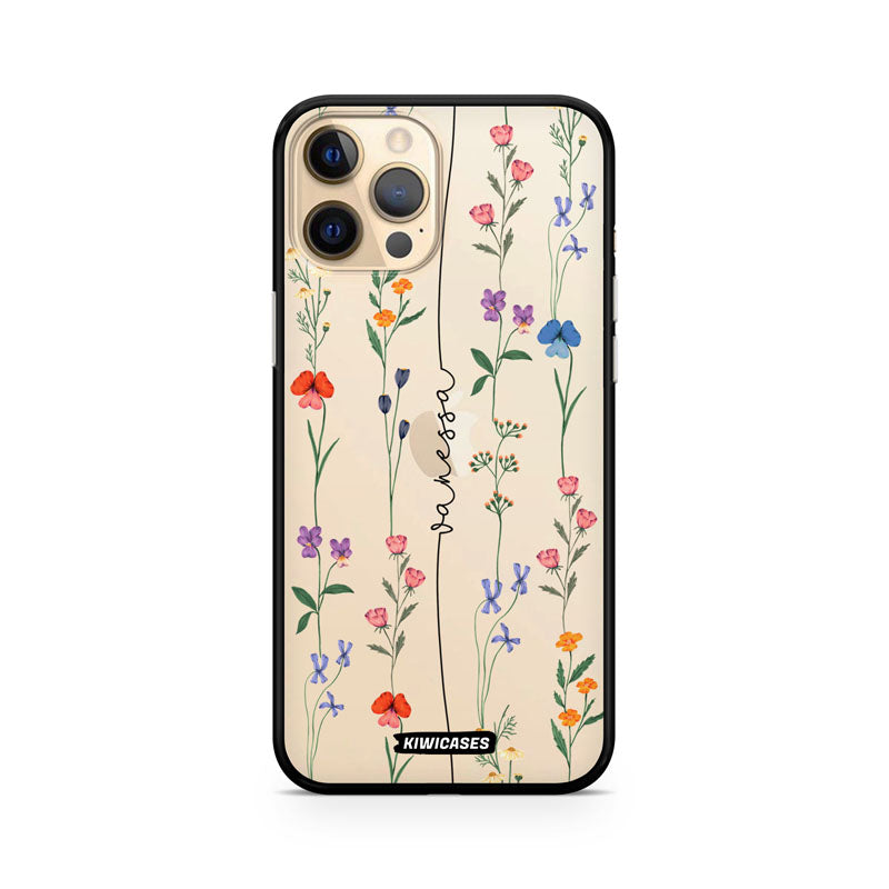 Floral String Black - iPhone 12/12 Pro - Custom
