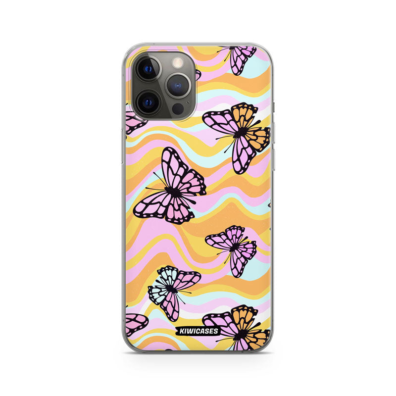 Wavey Yellow Butterflies - iPhone 12/12 Pro