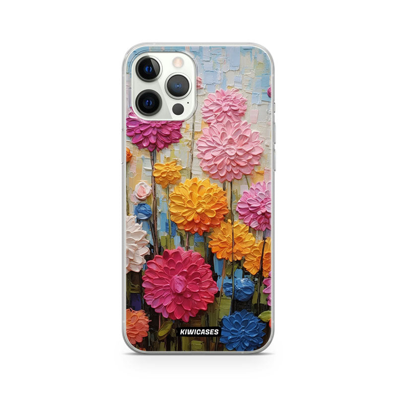 Painted Dahlias - iPhone 12/12 Pro