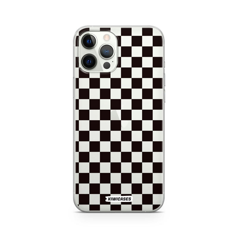 Black Checkers - iPhone 12/12 Pro