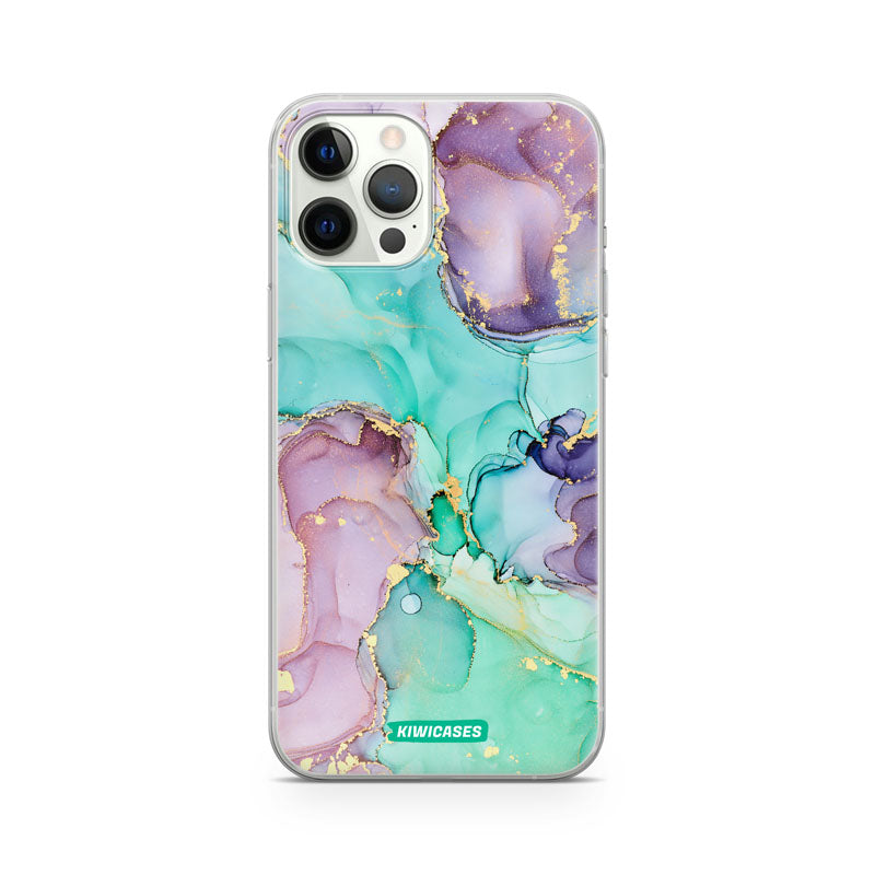 Green Purple Marble - iPhone 12/12 Pro