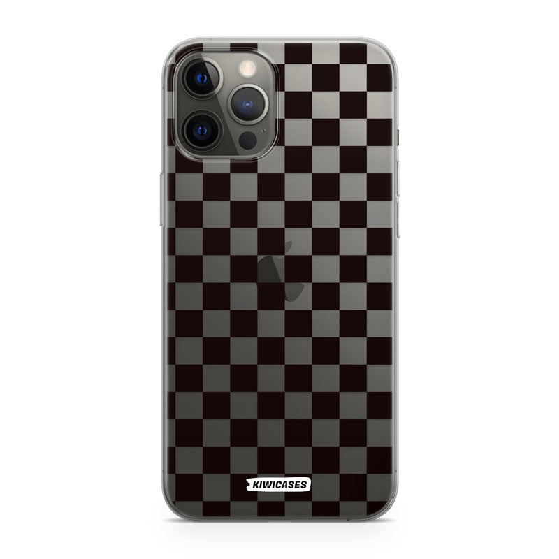 Black Checkers - iPhone 12 Pro Max
