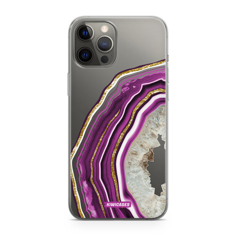 Purple Agate Crystal - iPhone 12 Pro Max