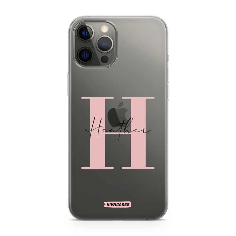 Pink Initials - iPhone 12 Pro Max - Custom