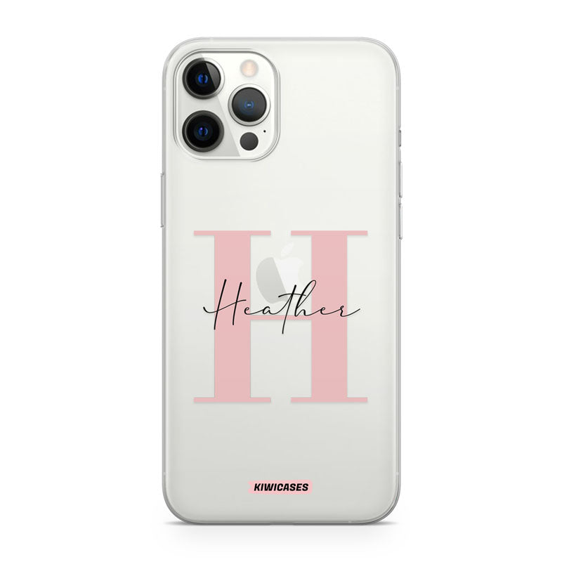 Pink Initials - iPhone 12 Pro Max - Custom