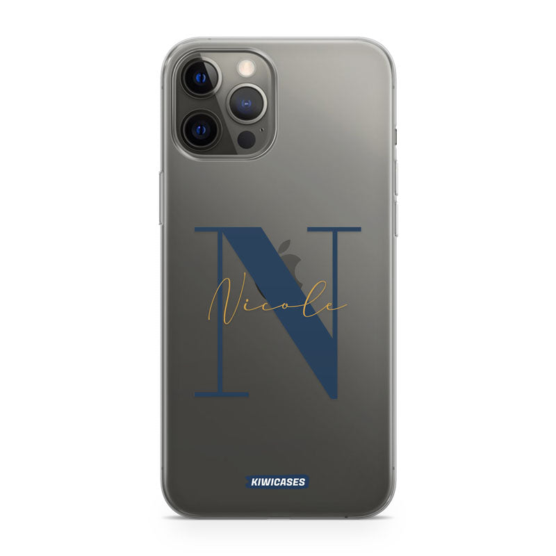 Navy Initials - iPhone 12 Pro Max - Custom