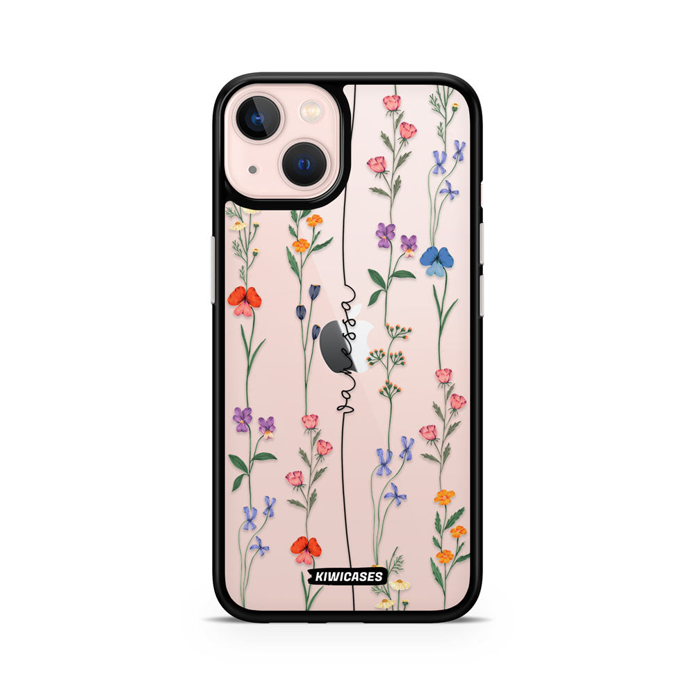 Floral String Black - iPhone 13 - Custom