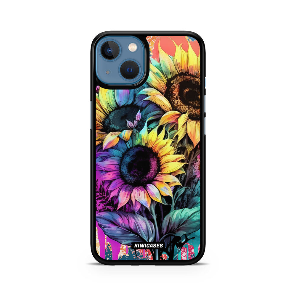 Neon Sunflowers - iPhone 13