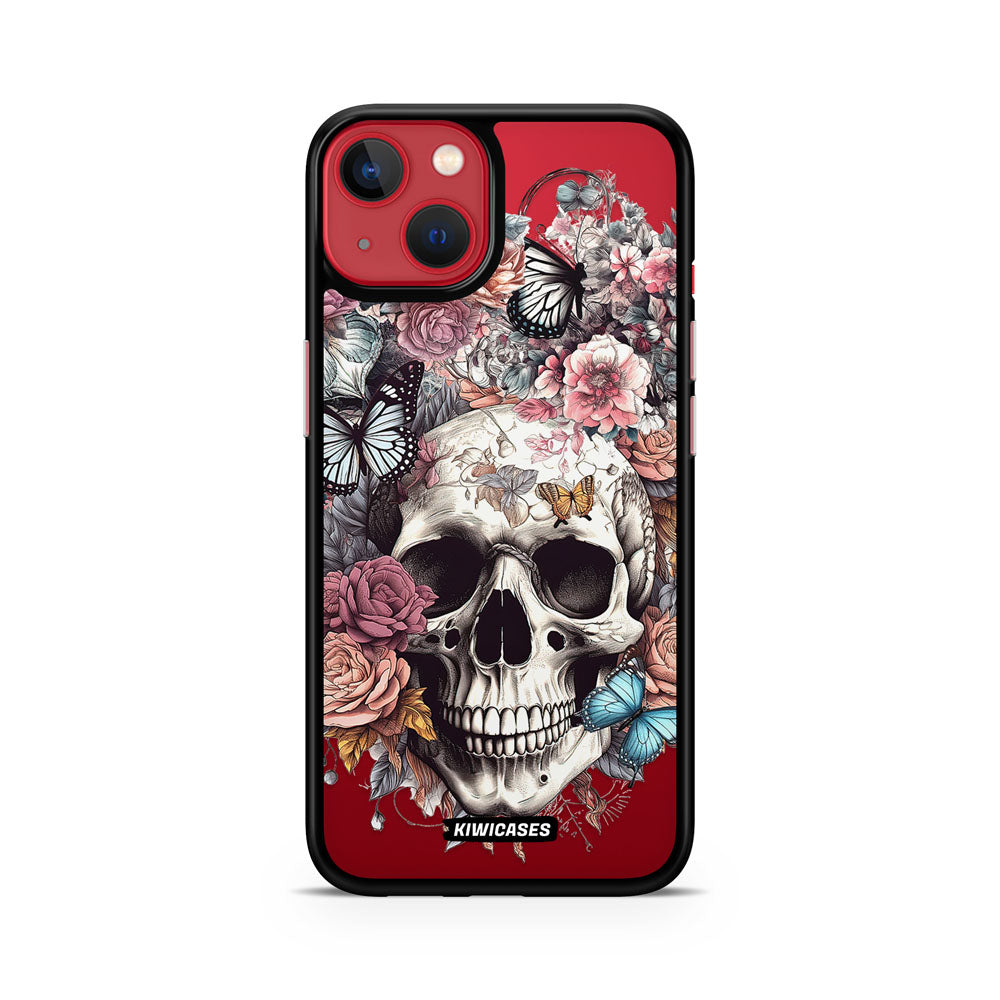 Dusty Floral Skull - iPhone 13
