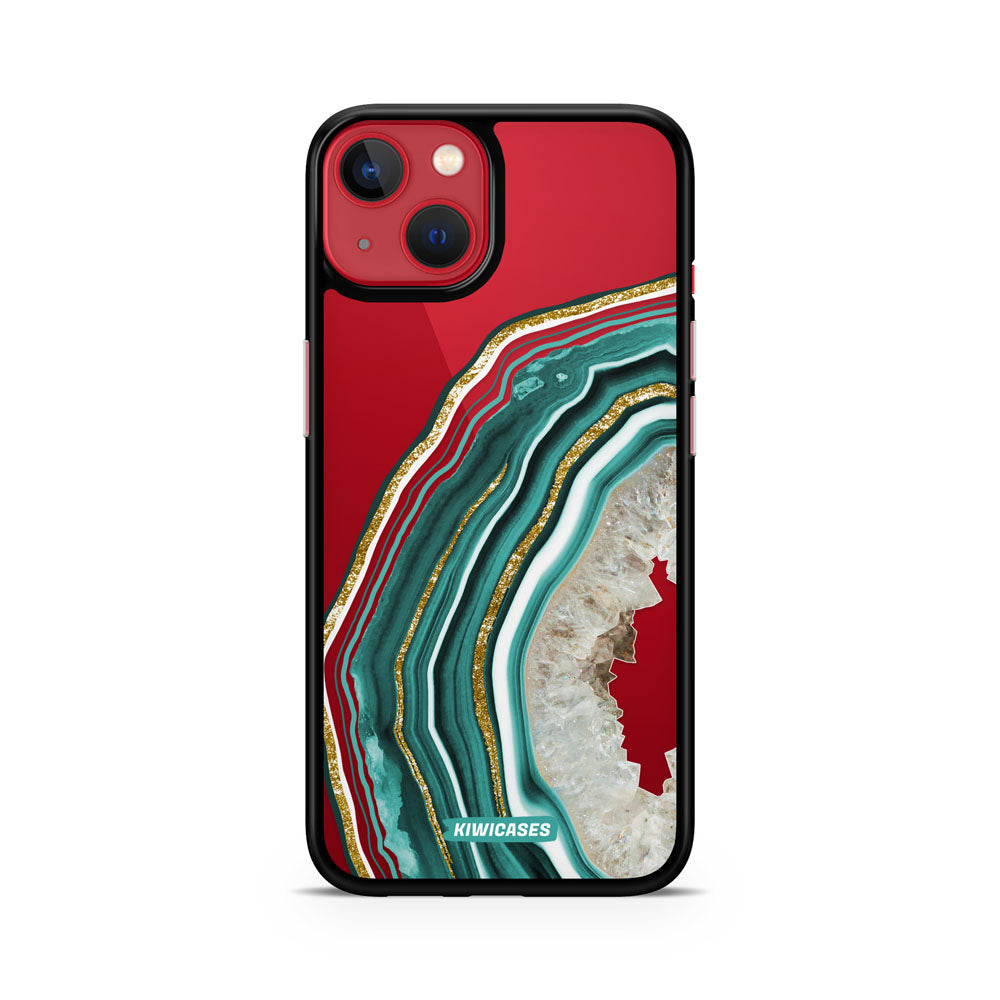 Green Agate Crystal - iPhone 13
