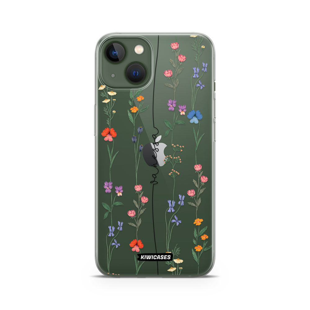 Floral String Black - iPhone 13 - Custom