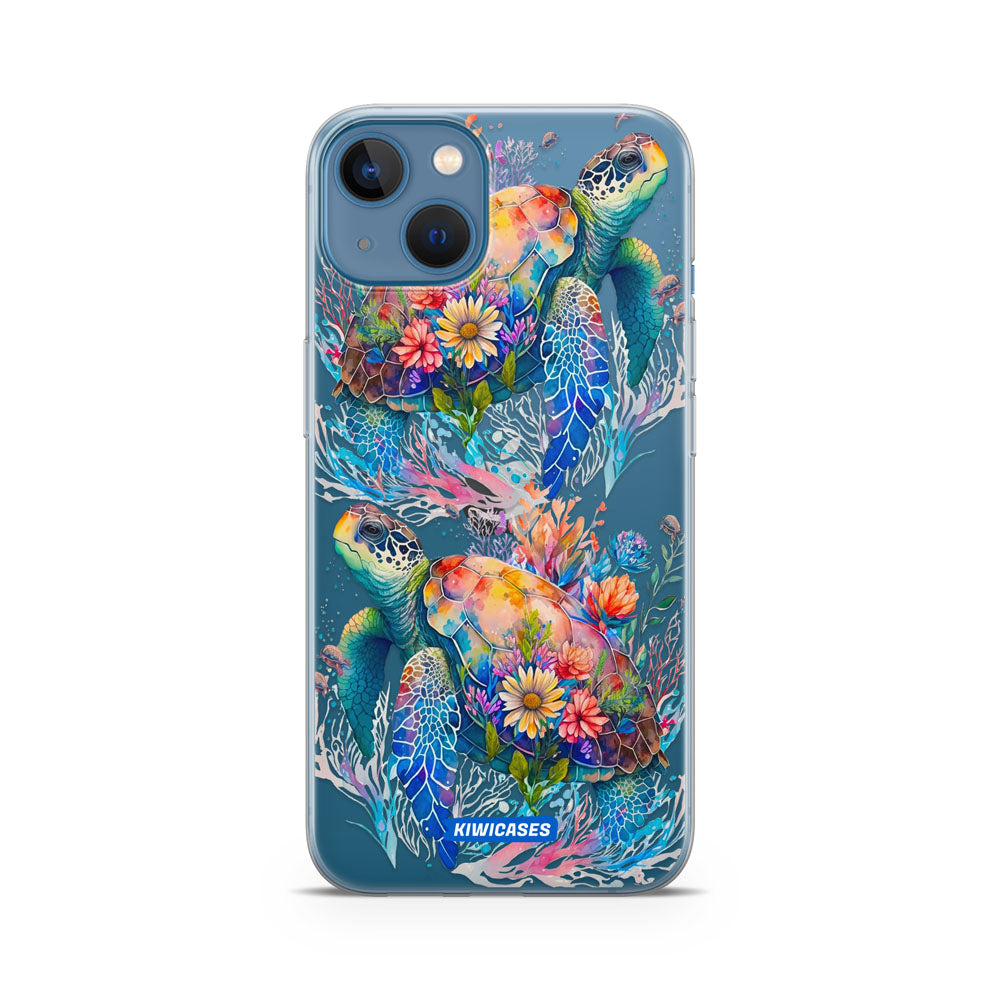 Floral Turtles - iPhone 13