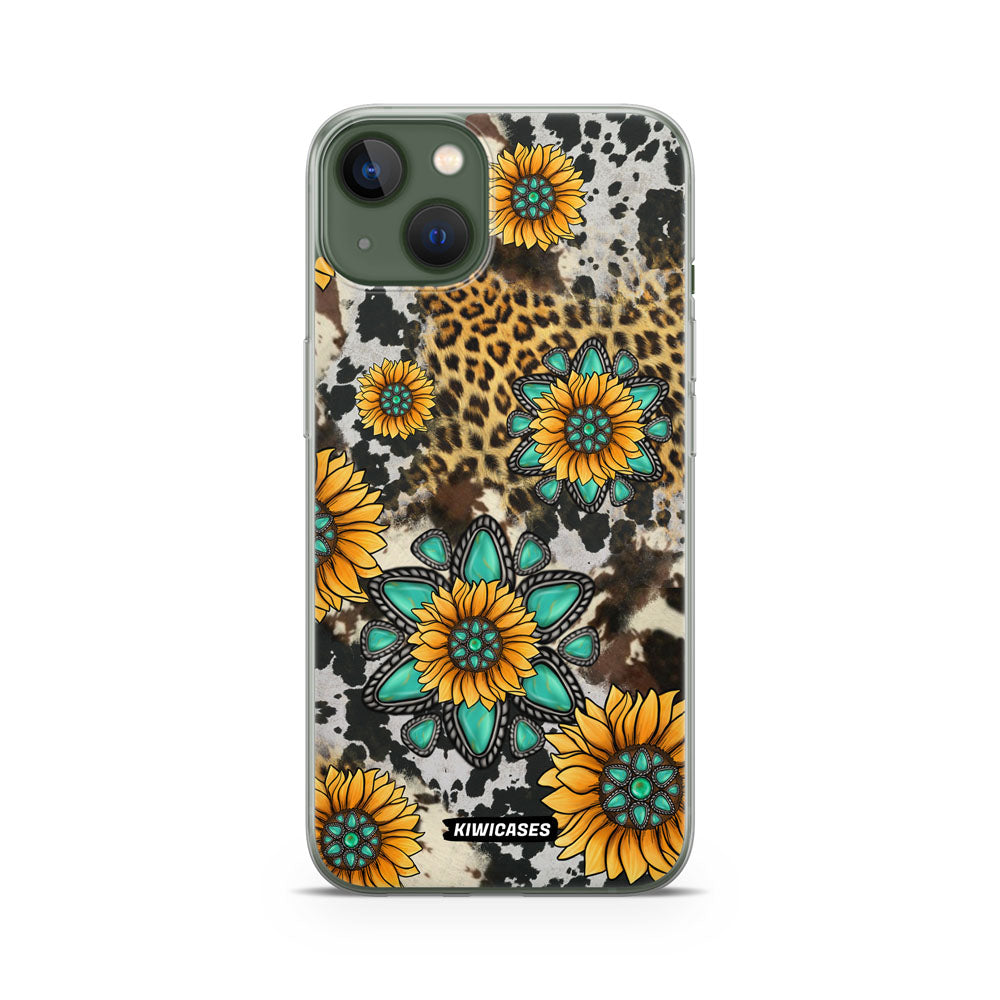 Gemstones and Sunflowers - iPhone 13