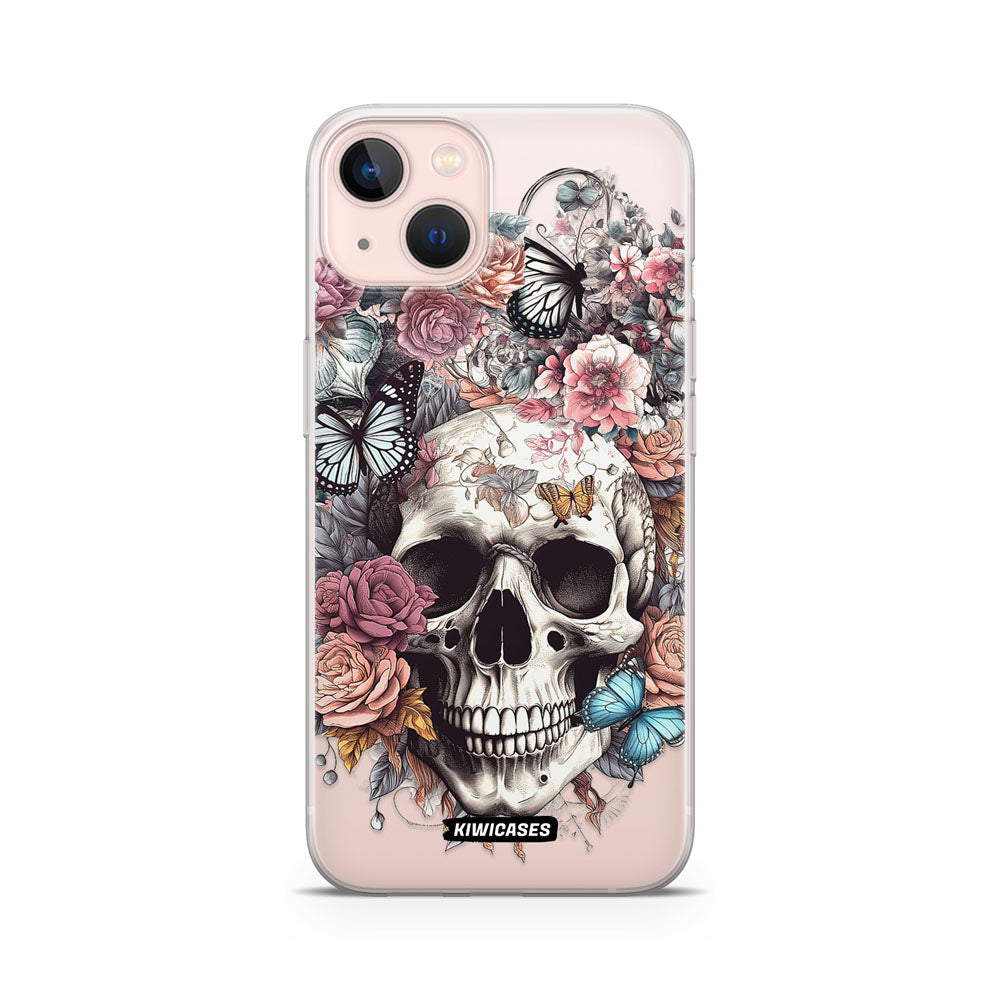 Dusty Floral Skull - iPhone 13