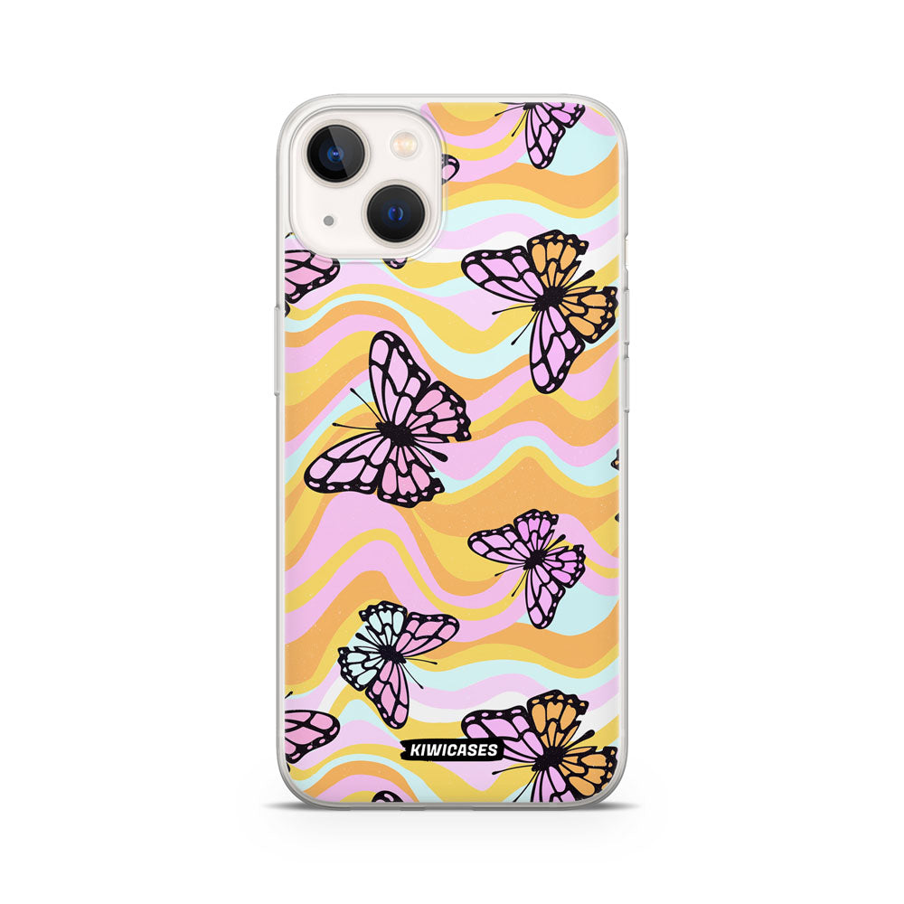 Wavey Yellow Butterflies - iPhone 13