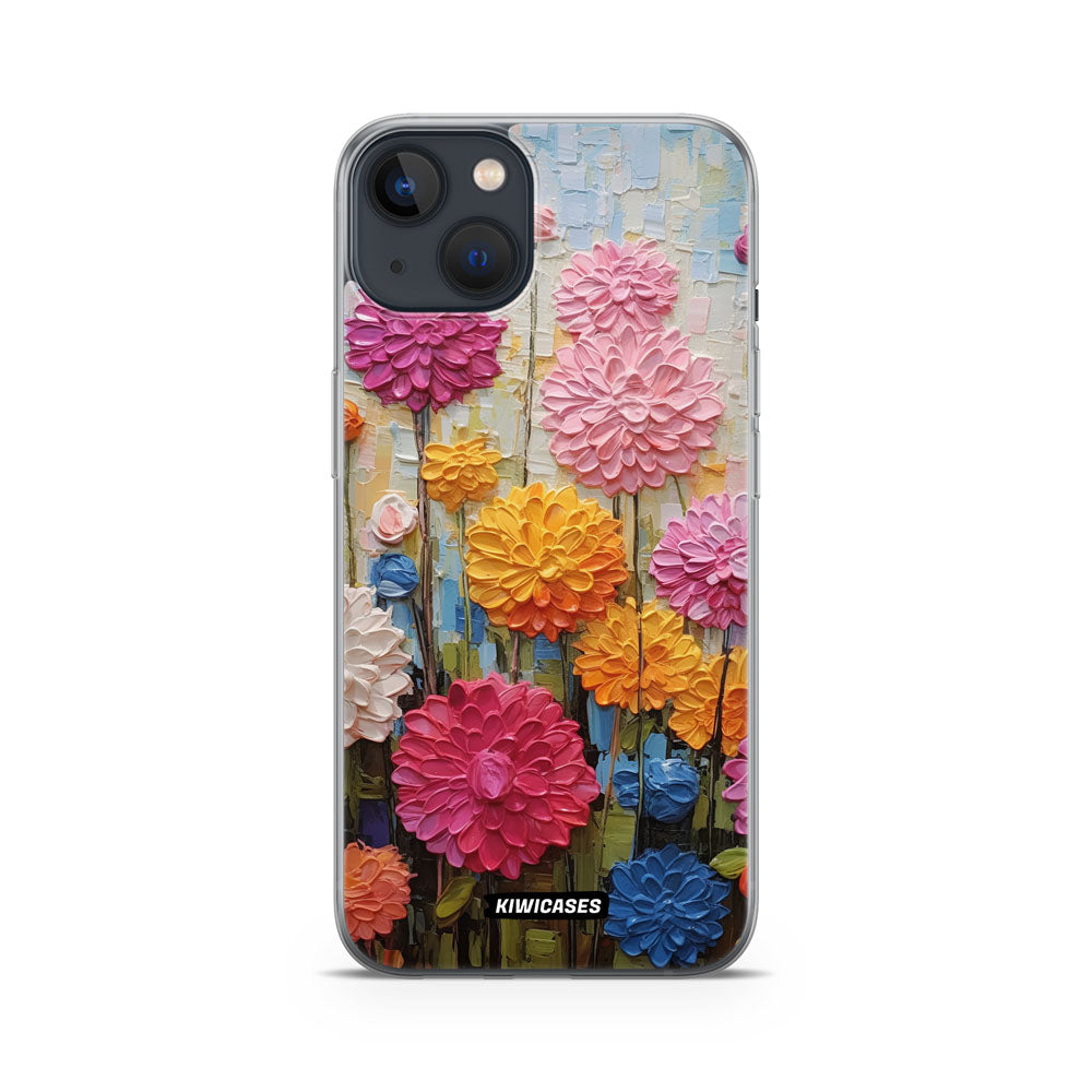 Painted Dahlias - iPhone 13
