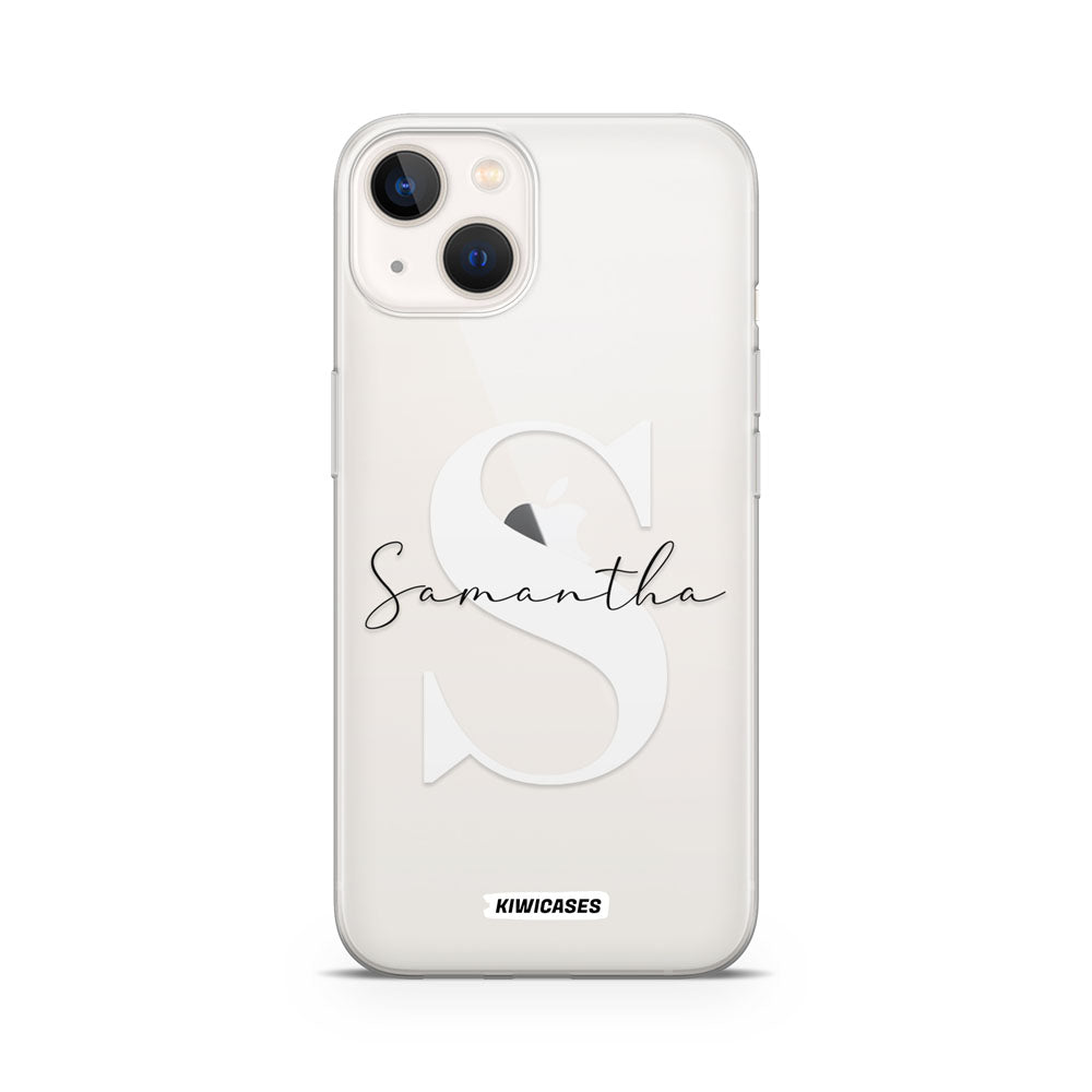 White Initials - iPhone 13 - Custom