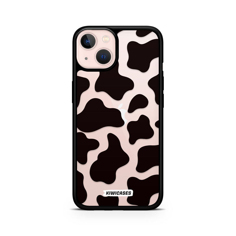 Cow Print in Black - iPhone 13 Mini