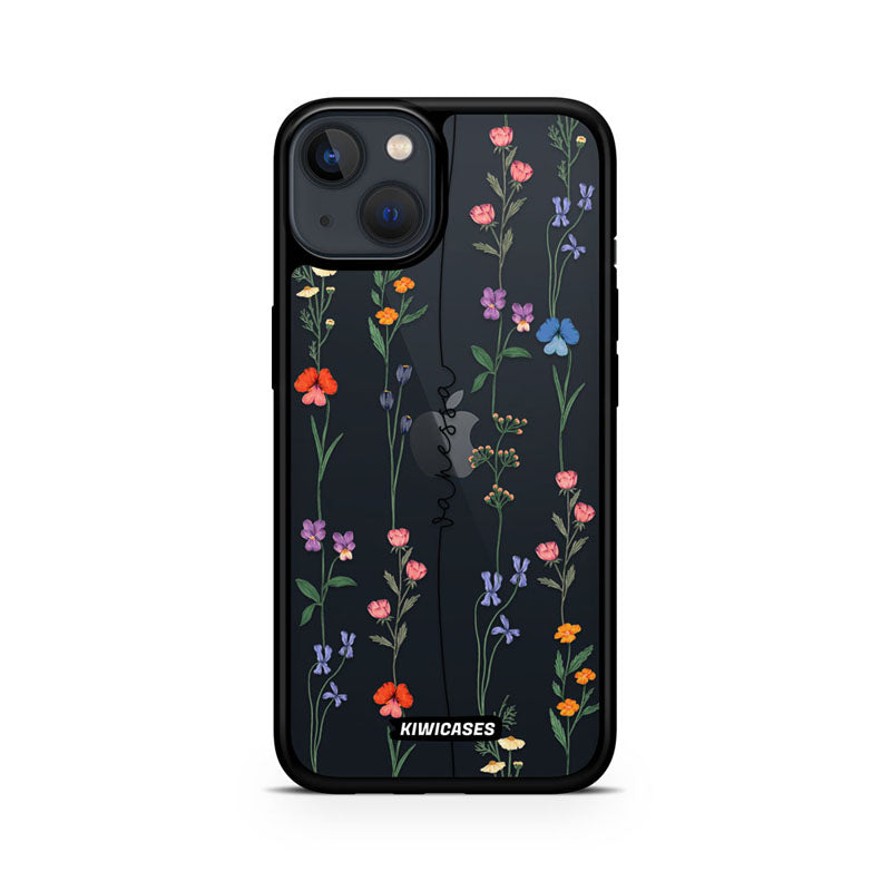 Floral String Black - iPhone 13 Mini - Custom