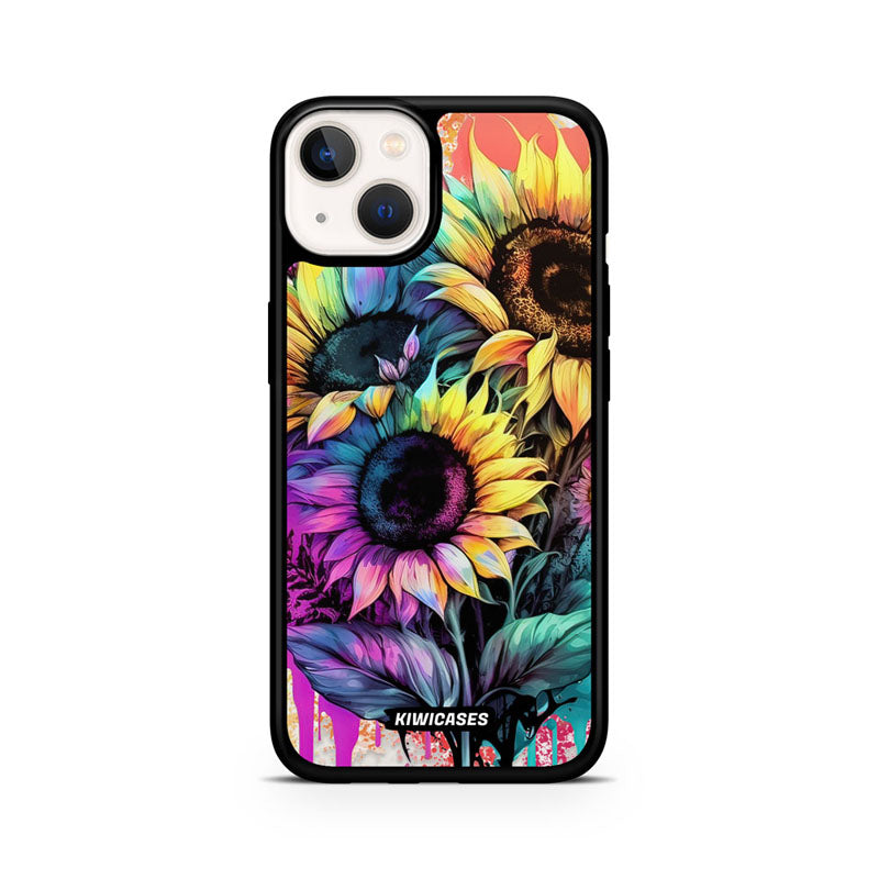 Neon Sunflowers - iPhone 13 Mini