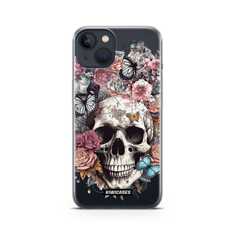 Dusty Floral Skull - iPhone 13 Mini