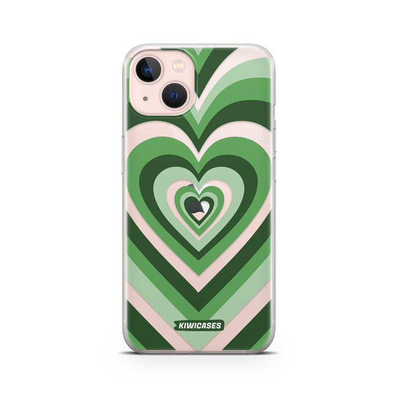 Green Hearts - iPhone 13 Mini