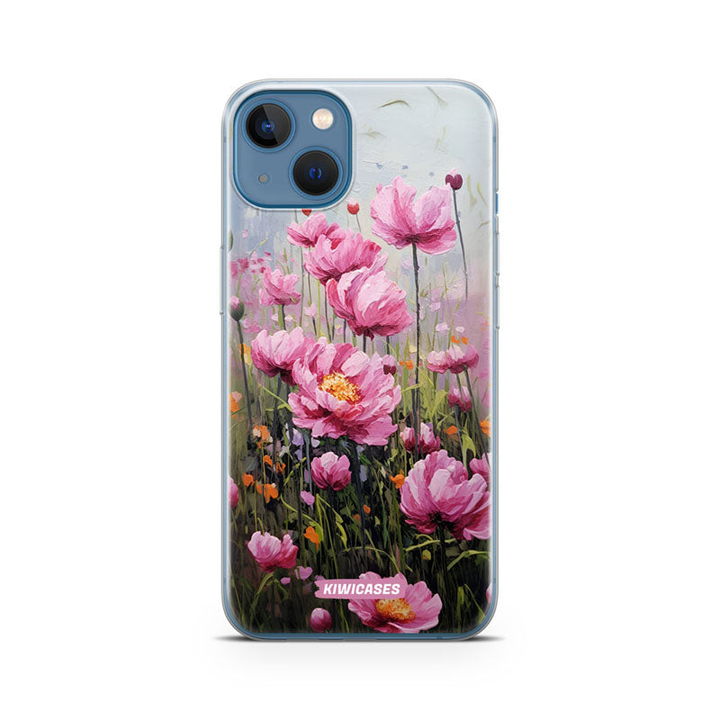 Painted Pink Peonies - iPhone 13 Mini