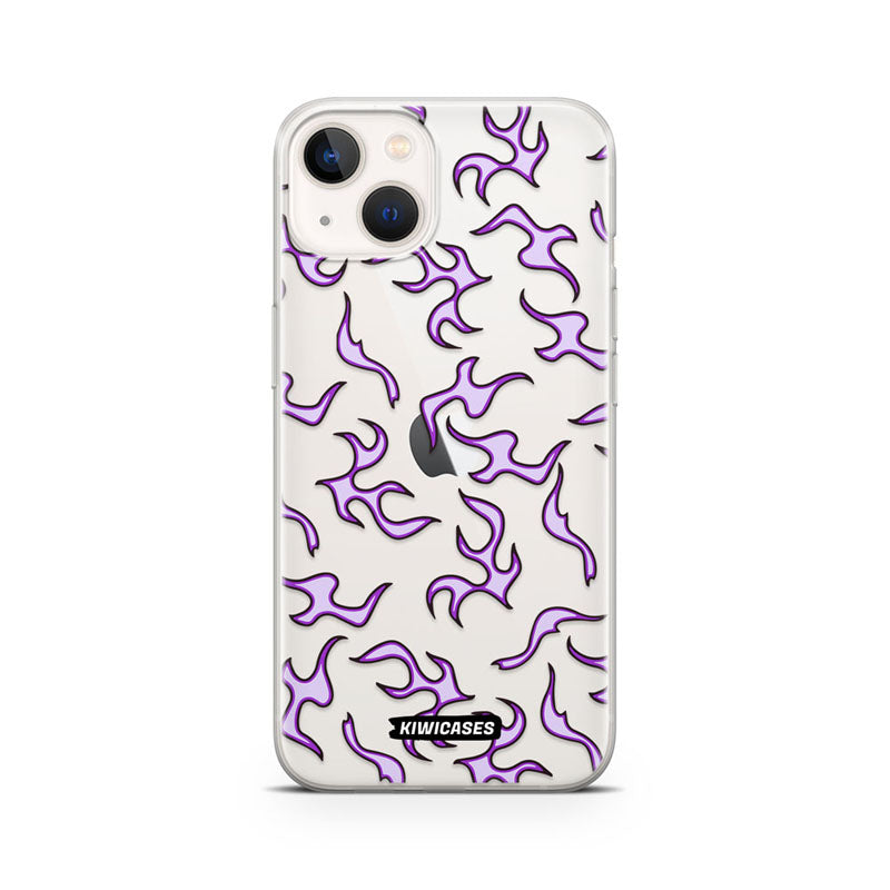 Purple Flames - iPhone 13 Mini
