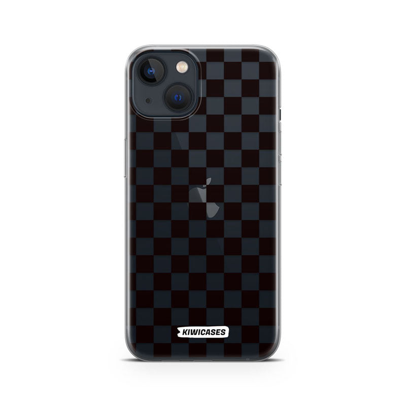 Black Checkers - iPhone 13 Mini