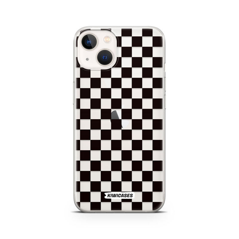 Black Checkers - iPhone 13 Mini