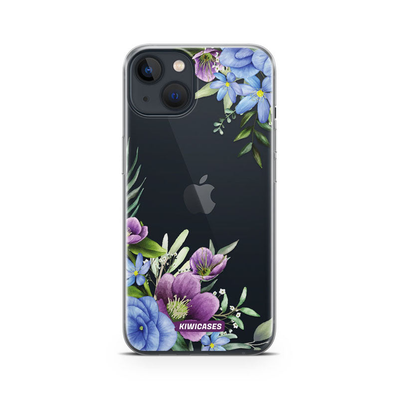 Blue and Purple Daisies - iPhone 13 Mini