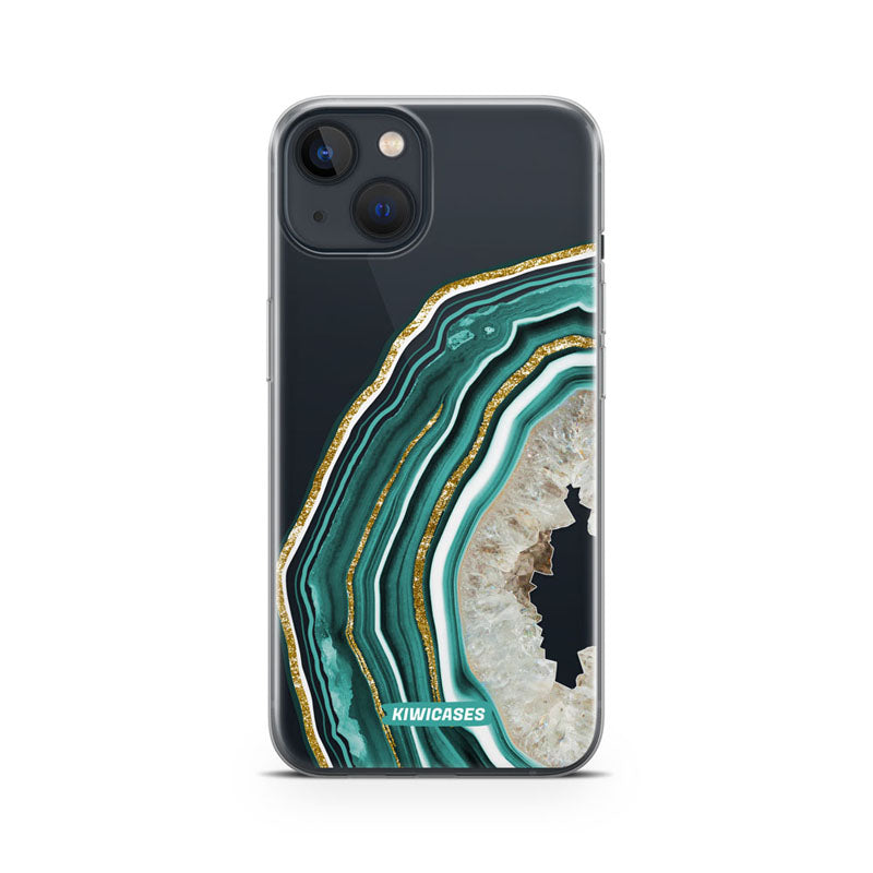 Green Agate Crystal - iPhone 13 Mini