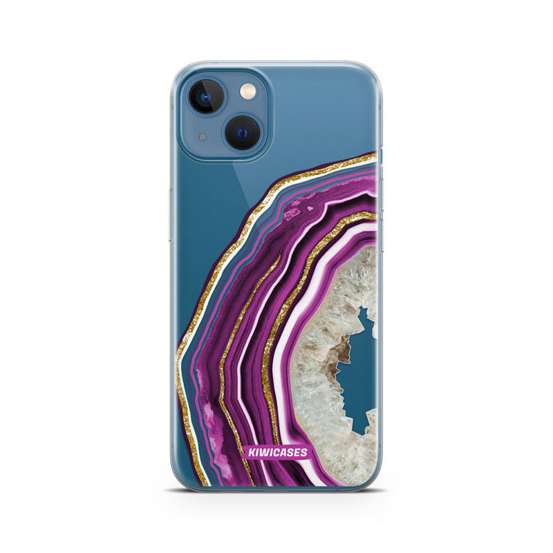 Purple Agate Crystal - iPhone 13 Mini