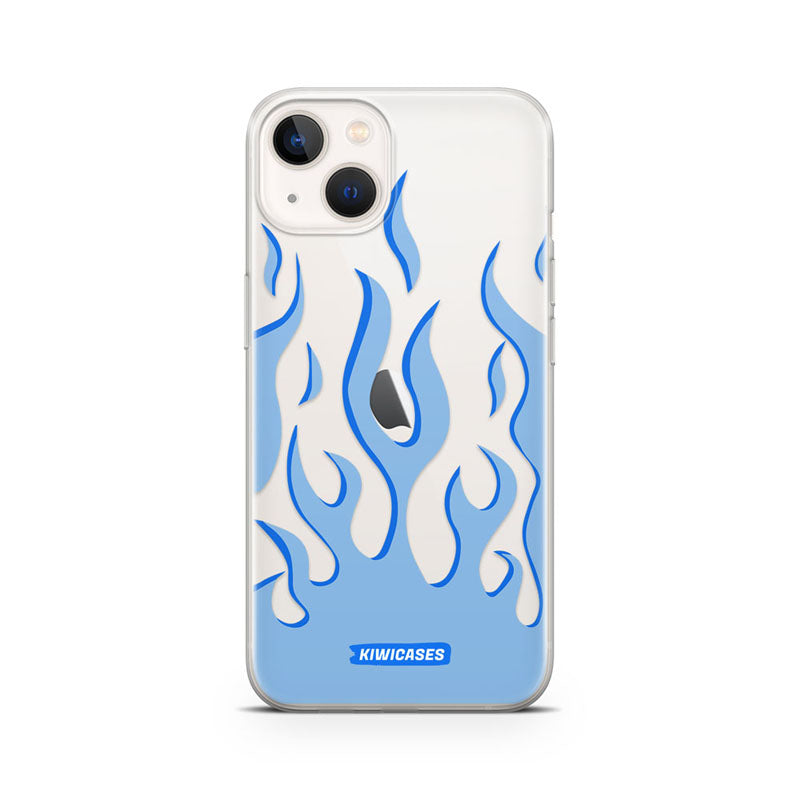Blue Fire Flames - iPhone 13 Mini