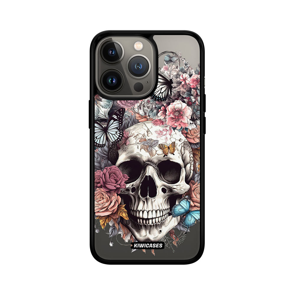 Dusty Floral Skull - iPhone 13 Pro