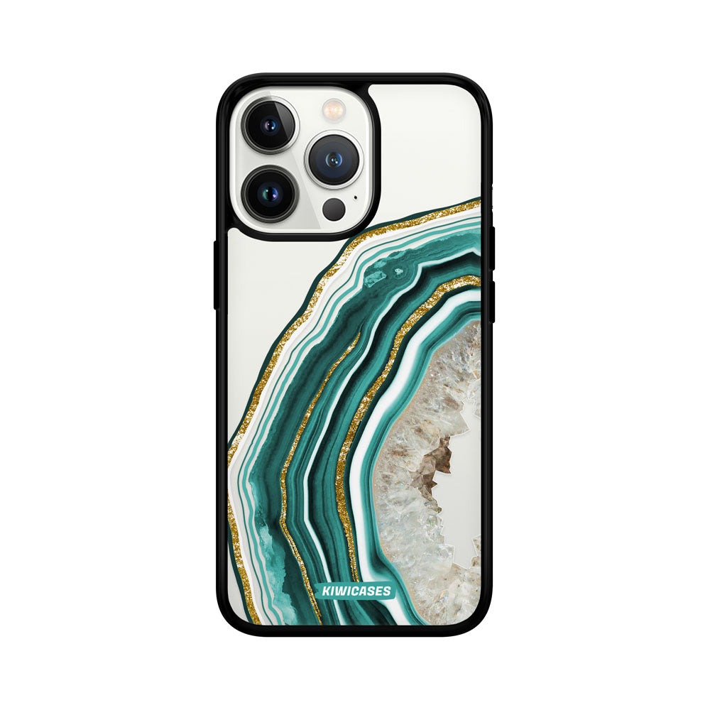 Green Agate Crystal - iPhone 13 Pro