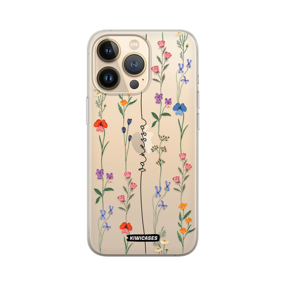Floral String Black - iPhone 13 Pro - Custom