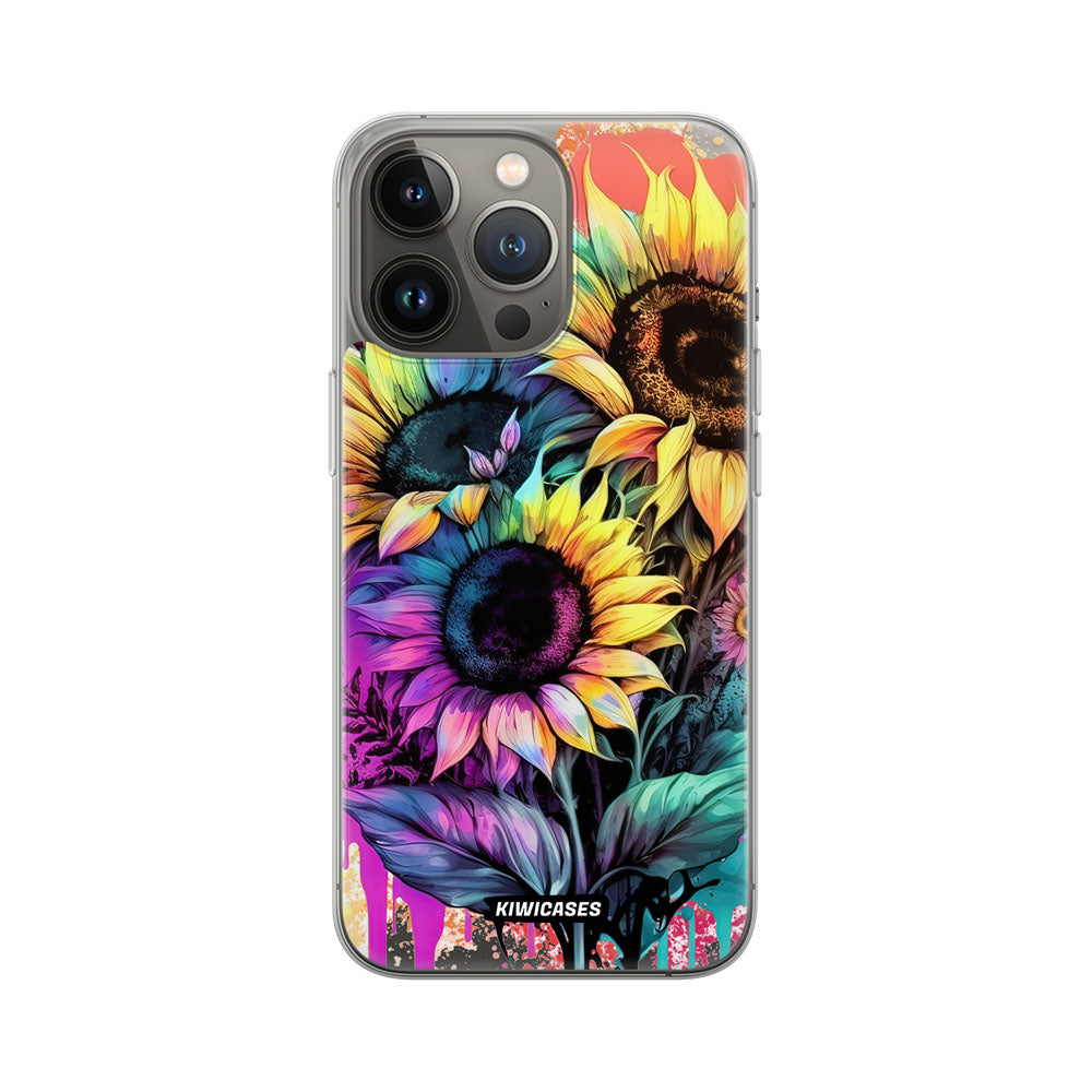Neon Sunflowers - iPhone 13 Pro