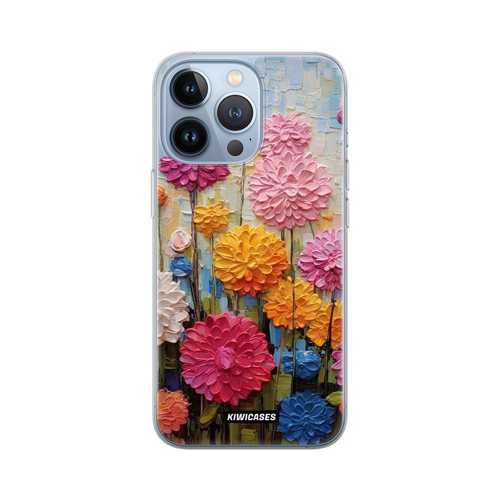 Painted Dahlias - iPhone 13 Pro