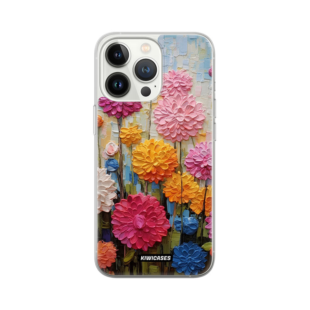 Painted Dahlias - iPhone 13 Pro