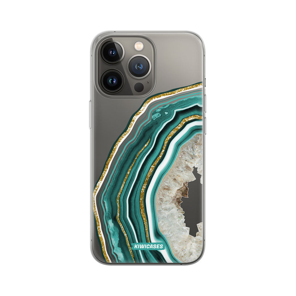 Green Agate Crystal - iPhone 13 Pro