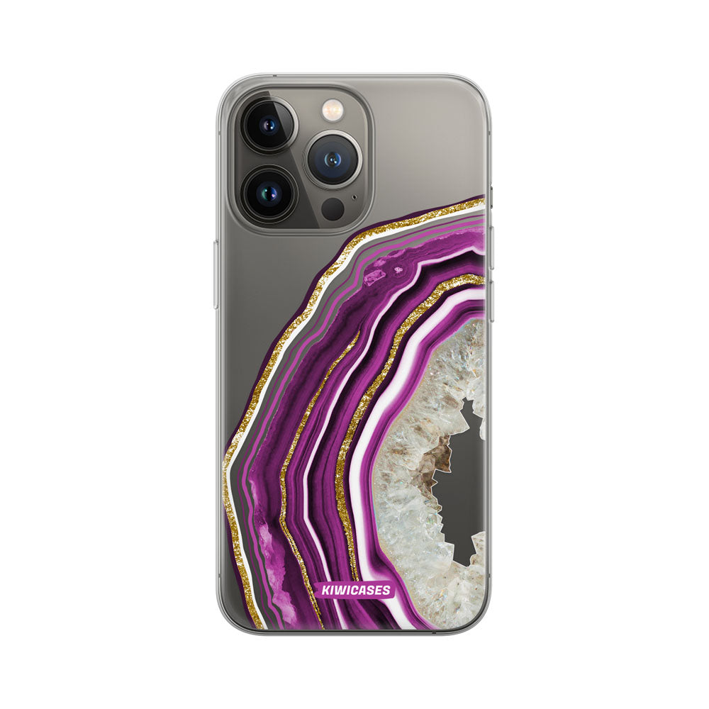 Purple Agate Crystal - iPhone 13 Pro