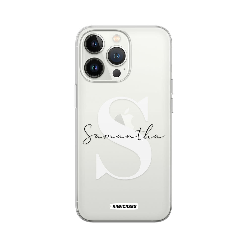 White Initials - iPhone 13 Pro - Custom