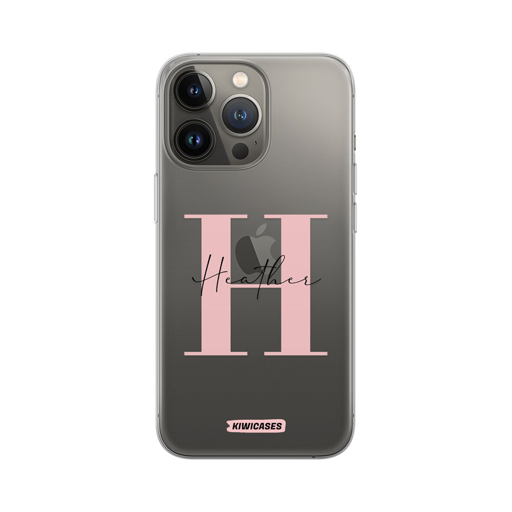 Pink Initials - iPhone 13 Pro - Custom
