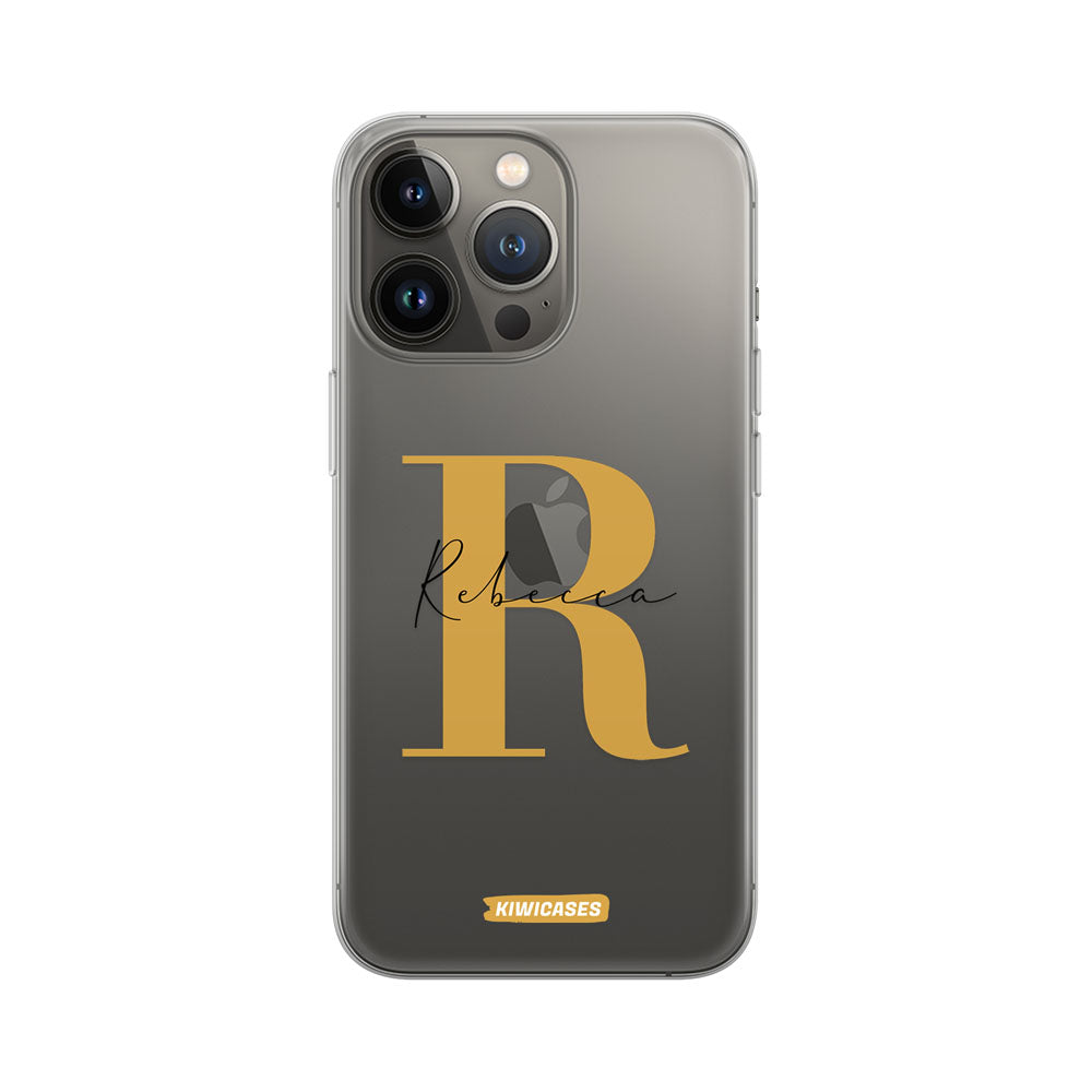Gold Initials - iPhone 13 Pro - Custom
