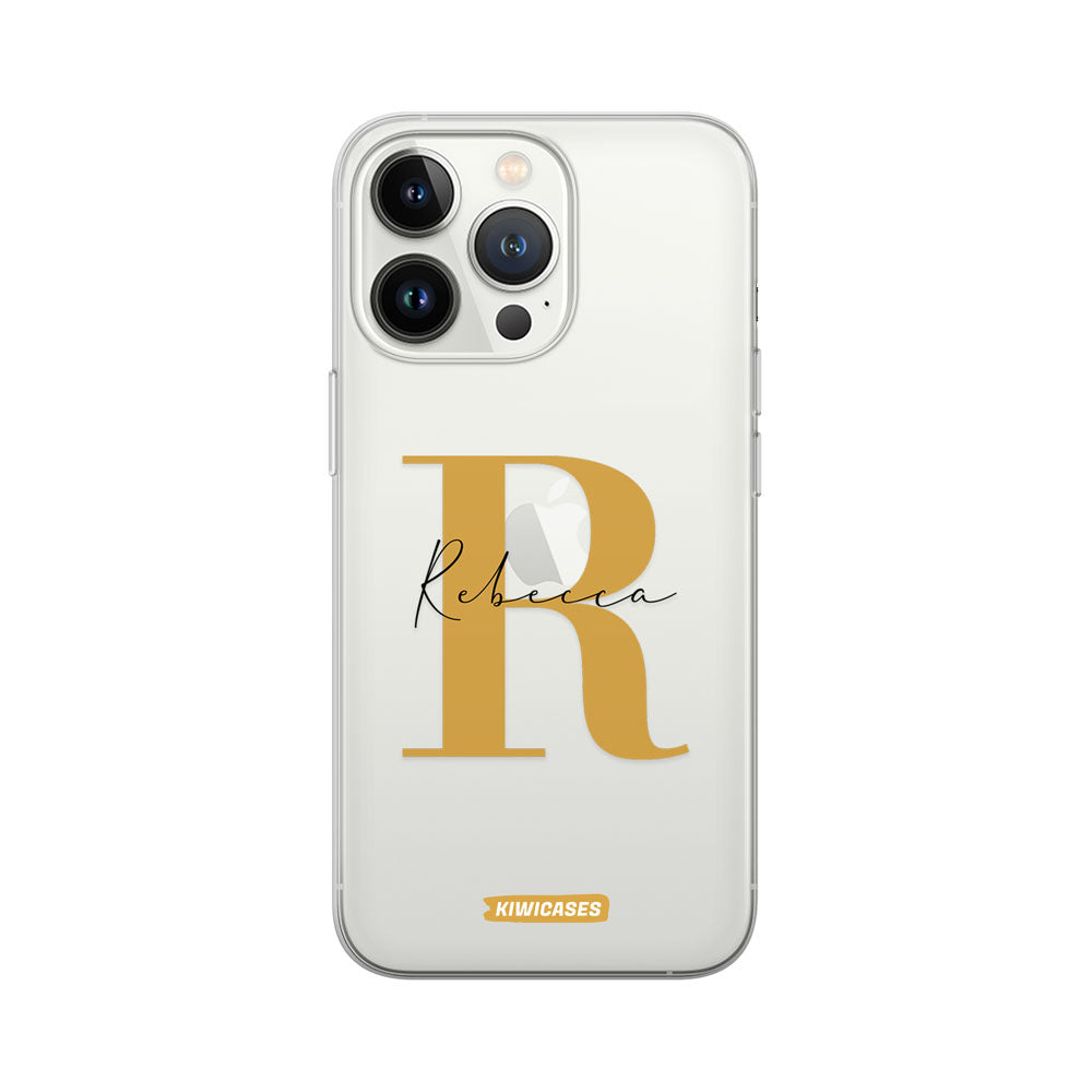 Gold Initials - iPhone 13 Pro - Custom