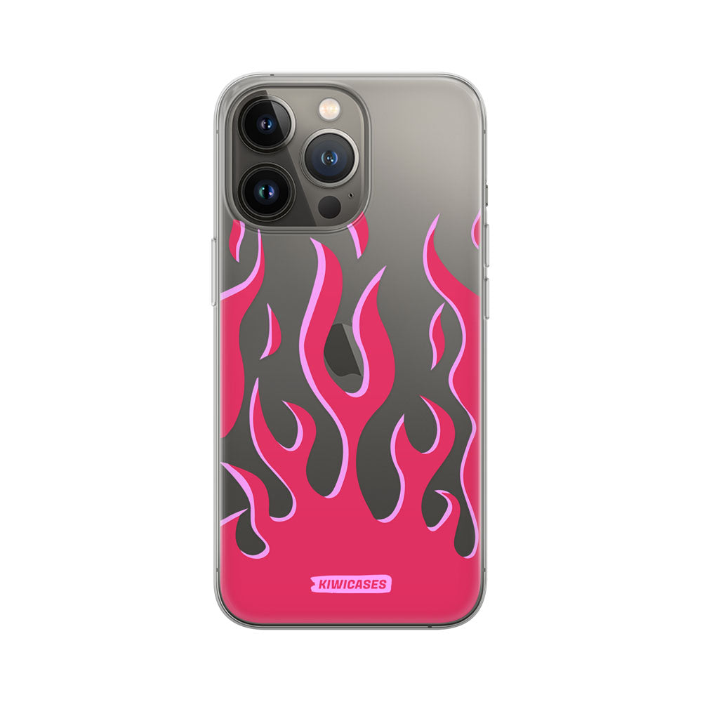 Pink Fire Flames - iPhone 13 Pro