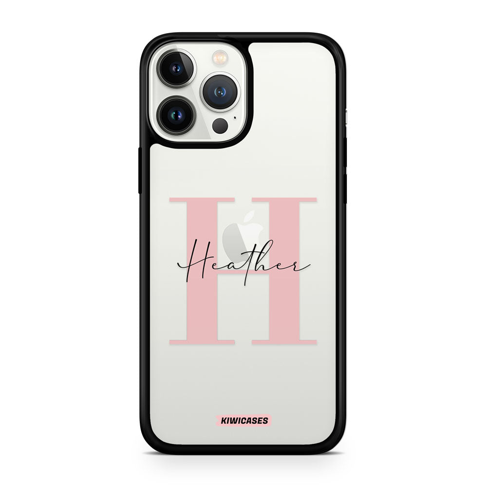 Pink Initials - iPhone 13 Pro Max - Custom